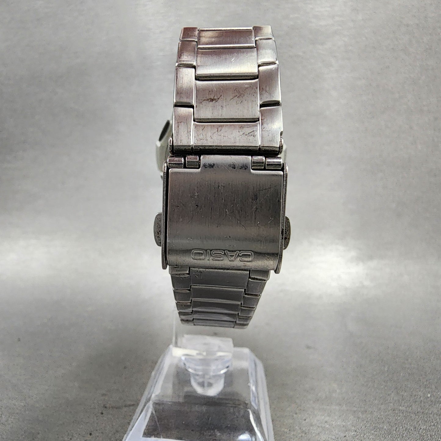 Casio Wave Ceptor Watch Men 42mm White Dial Steel Solar Analog Digital Works7