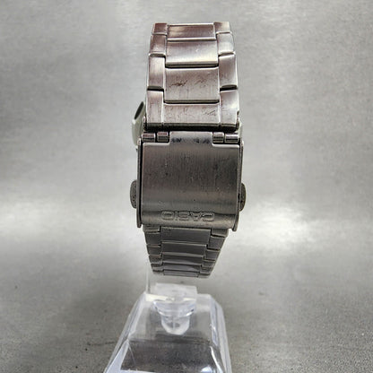 Casio Wave Ceptor Watch Men 42mm White Dial Steel Solar Analog Digital Works7