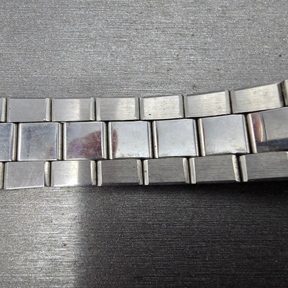 Seiko Bracelet 7mm Stainless Steel Silver Tone Tri Folding Clasp Vintage5