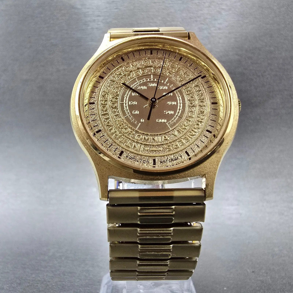 Hamilton Watch Men 34mm Champagne Dial Gold Round 9812U Operating Engineers PART6