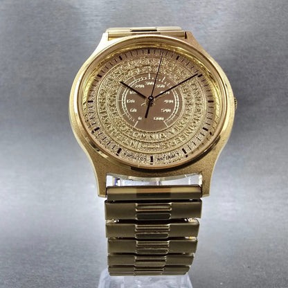 Hamilton Watch Men 34mm Champagne Dial Gold Round 9812U Operating Engineers PART6