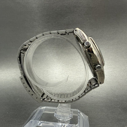 Seiko ALBA Watch Men 39mm Digital Silver Tone Alarm Chrono Y735-4A20 New Battery8