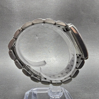 Citizen Eco-Drive Tank Watch Men 27mm Blue Dial Two Tone Date E010-S004004 Runs8