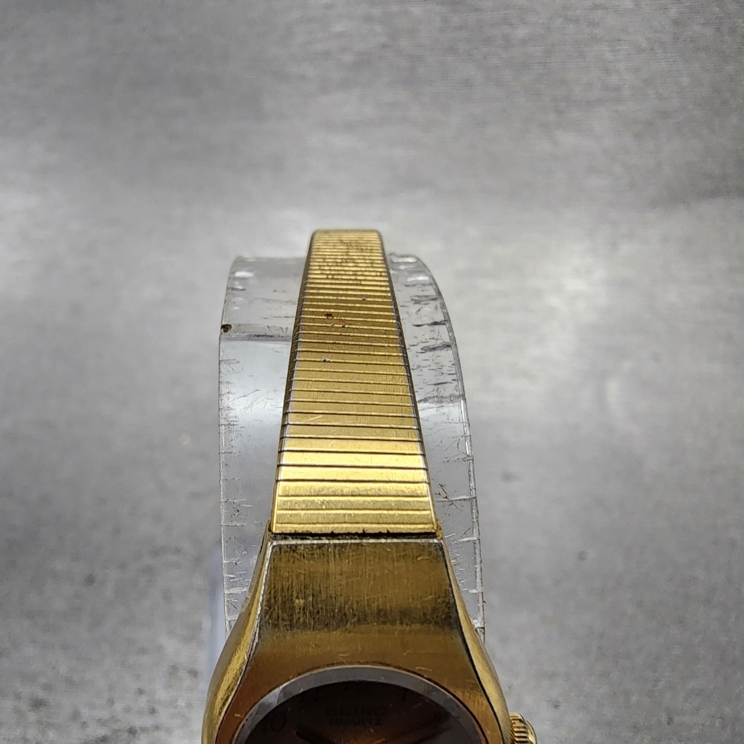 Seiko Watch Women 18mm Brown Dial Gold Tone Round 2P200A89 New Battery VTG4