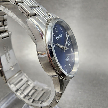 Citizen Watch Women 27mm Blue Dial Stainless Steel Date Round New Battery3