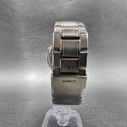 Casio Lineage Watch Men 40mm White Dial Titanium Analog Digital Solar Runs7