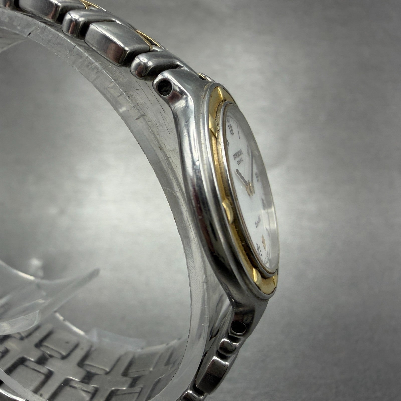 Raymond Weil Parsifal Watch Women 27mm White Dial Two Tone Date READ New battery3