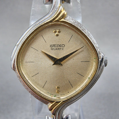 Seiko Watch Women 23mm Champagne Dial Two Tone Vintage 23206620 New Battery1