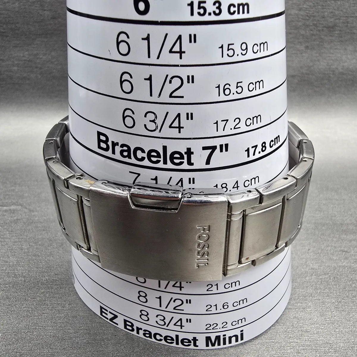 Fossil Chronograph Watch Men 48mm Silver Dial Silver Tone Round FS4359 New Batt9