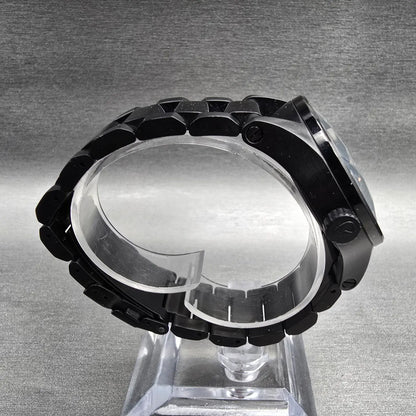 Nixon The Facet 38 Watch Men 38mm Black Dial Black Tone Round New Battery8