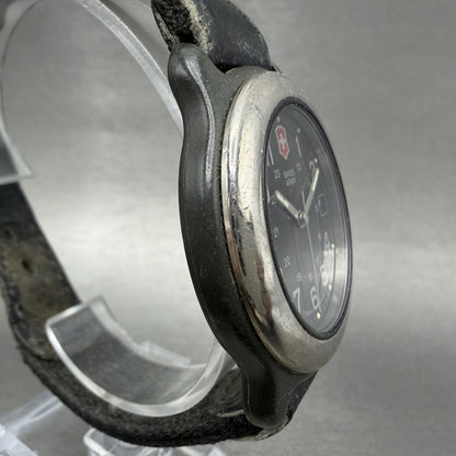 Victorinox Swiss Army Watch Men 37mm Black Dial Black Silver Date New Battery3