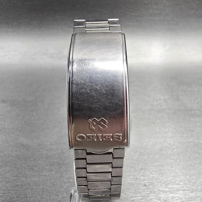 Seiko SQ Watch Men 35mm White Dial Silver Daydate Round 8223-8029 Chevron NewBat7