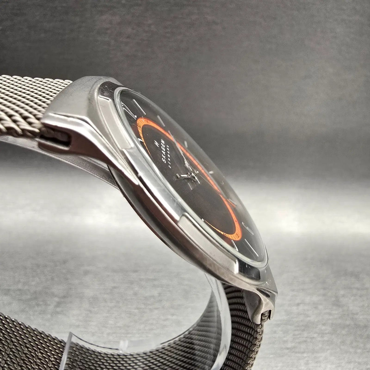 Skagen Melbye Watch Men 40mm Gray Dial Titanium Daydate Round SKW6007 New Batt3