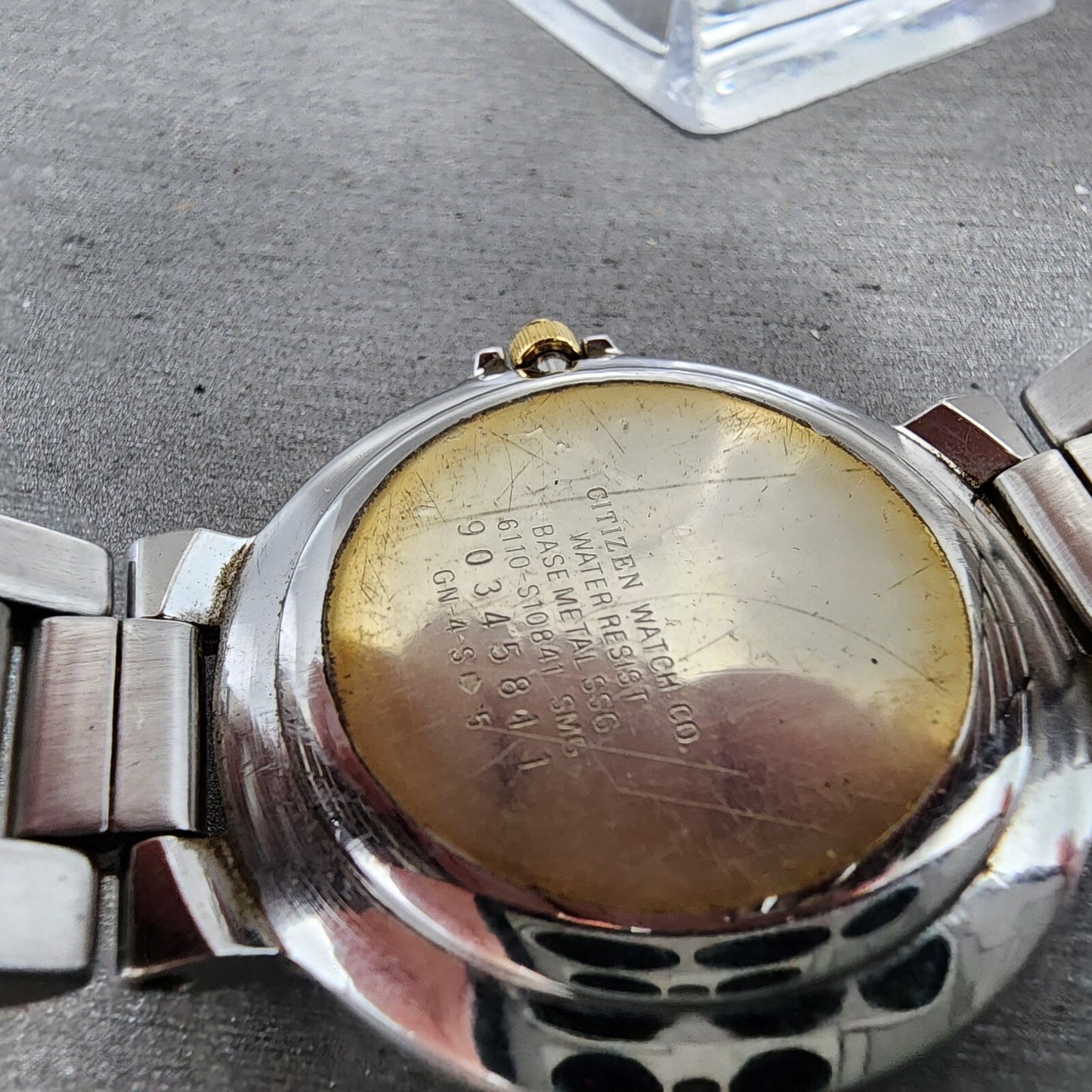 Citizen Elegance Watch Men 34mm Silver Dial two Tone Date 6110S10841 PARTS10