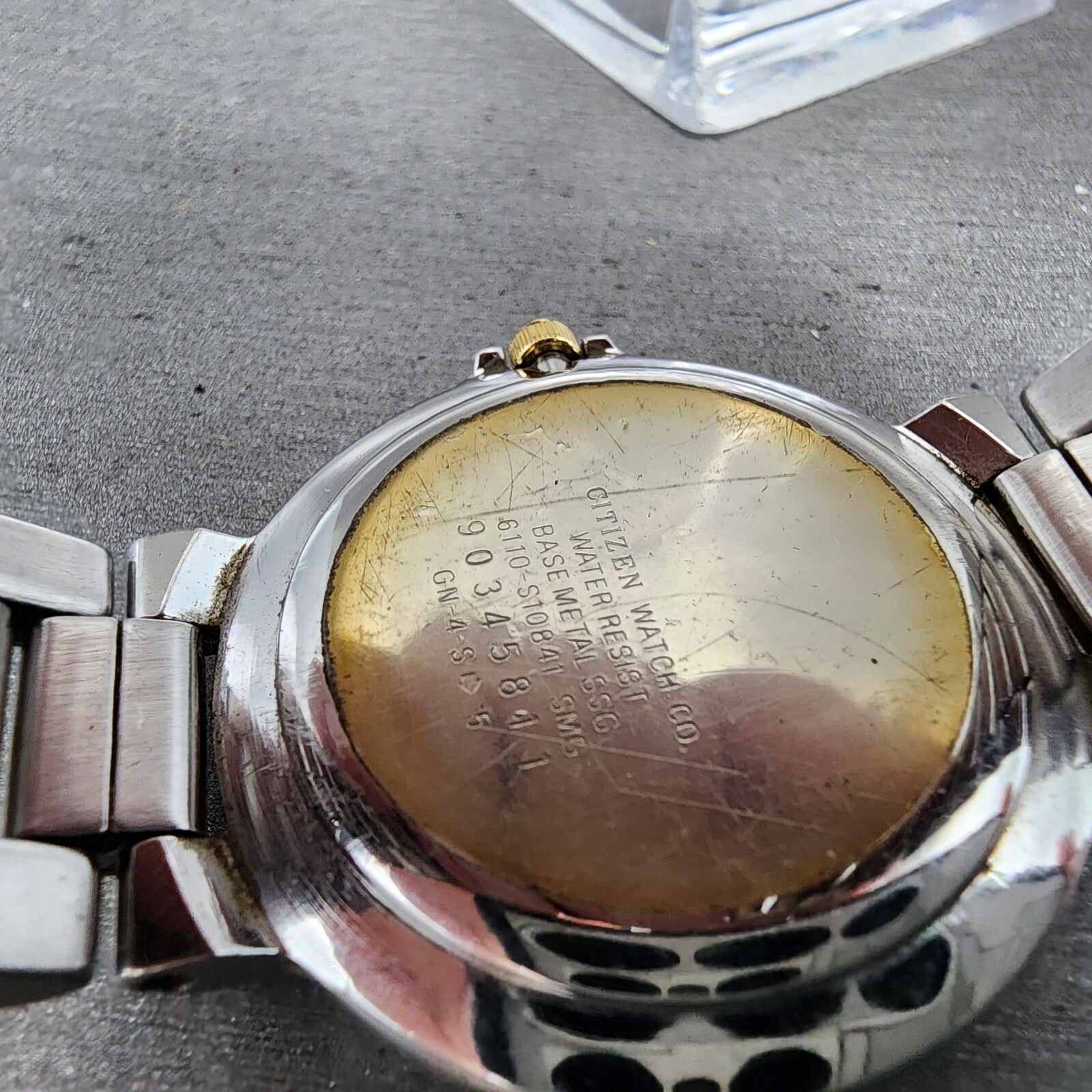 Citizen Elegance Watch Men 34mm Silver Dial two Tone Date 6110S10841 PARTS10
