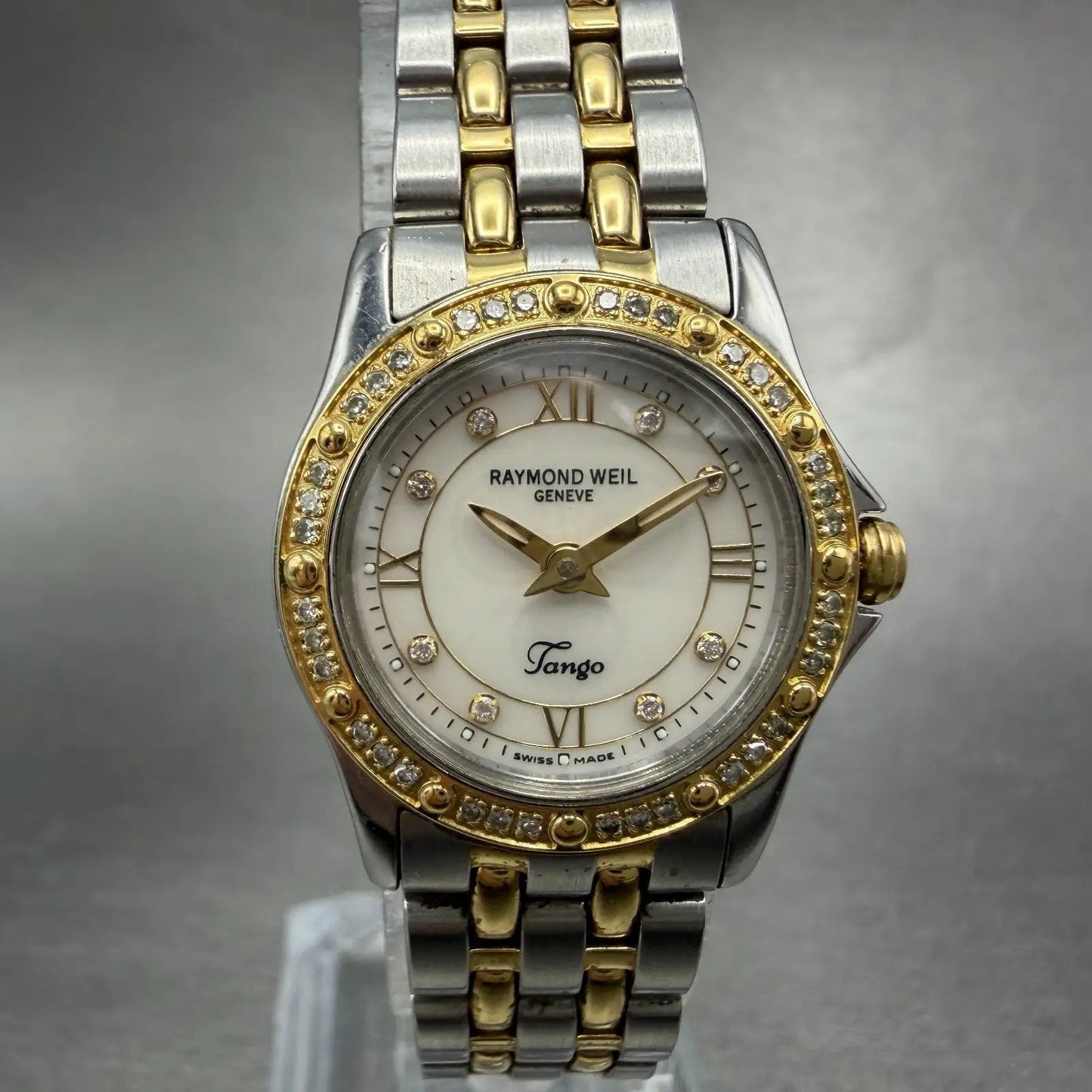 Raymond Weil Tango Watch Women 23mm MOP Dial Steel Diamond Bezel 5790 New batt0