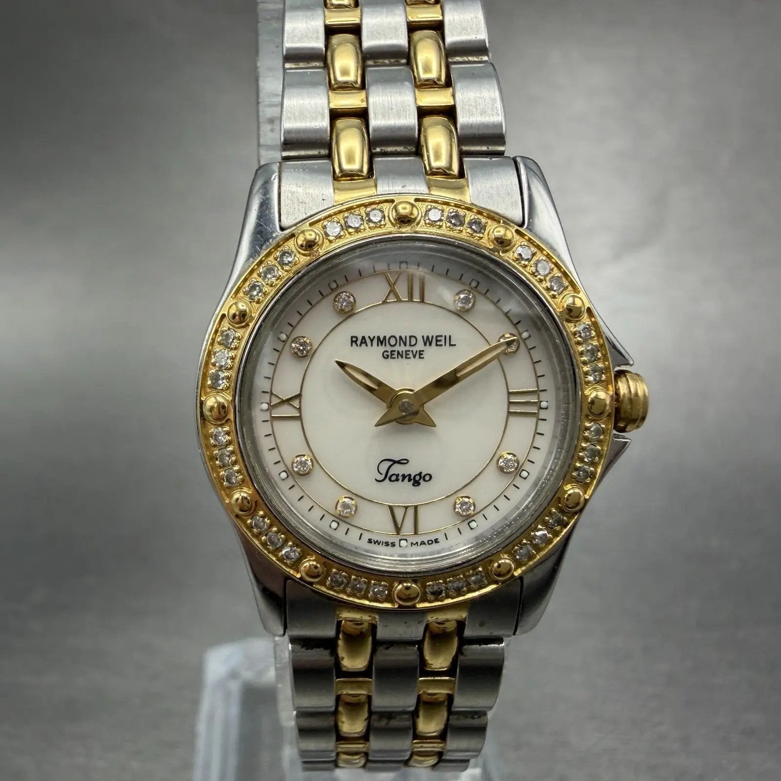 Raymond Weil Tango Watch Women 23mm MOP Dial Steel Diamond Bezel 5790 New batt0