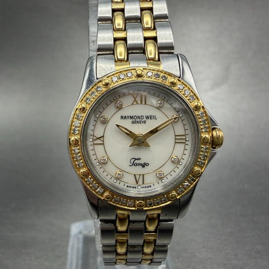 Raymond Weil Tango Watch Women 23mm MOP Dial Steel Diamond Bezel 5790 New batt0
