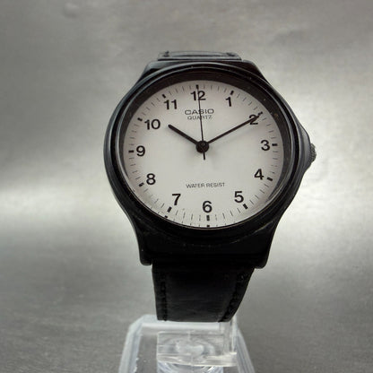 Casio MQ-24 Watch Unsiex 34mm White Dial Black Tone Round Leather New Battery5