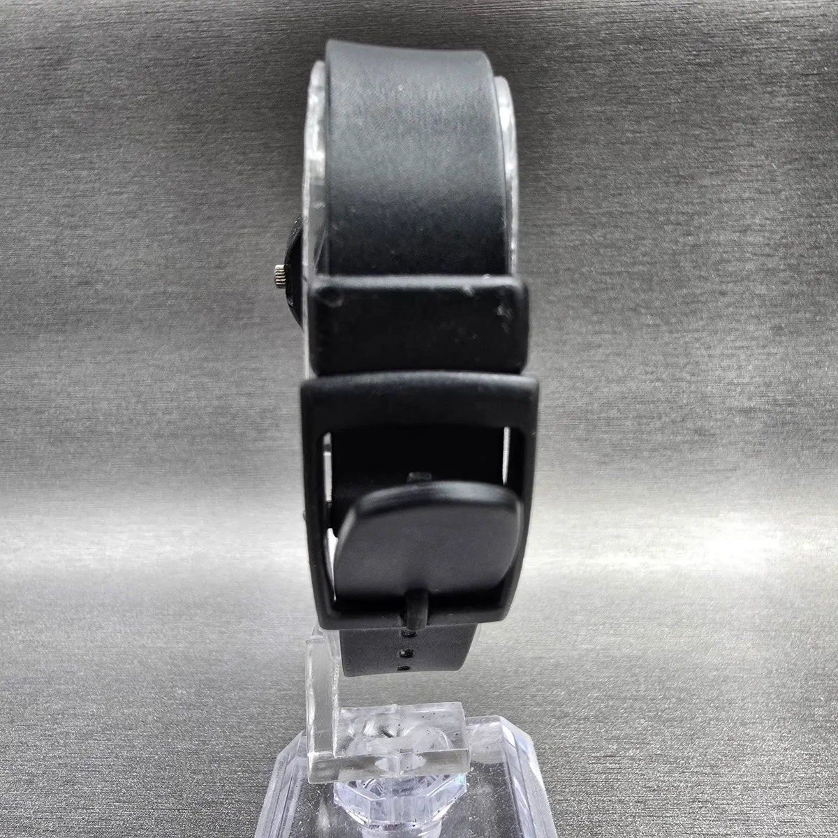 Swatch Black Pearl Watch Women 25mm Black Dial Black Case Round LB114 New Batt L7