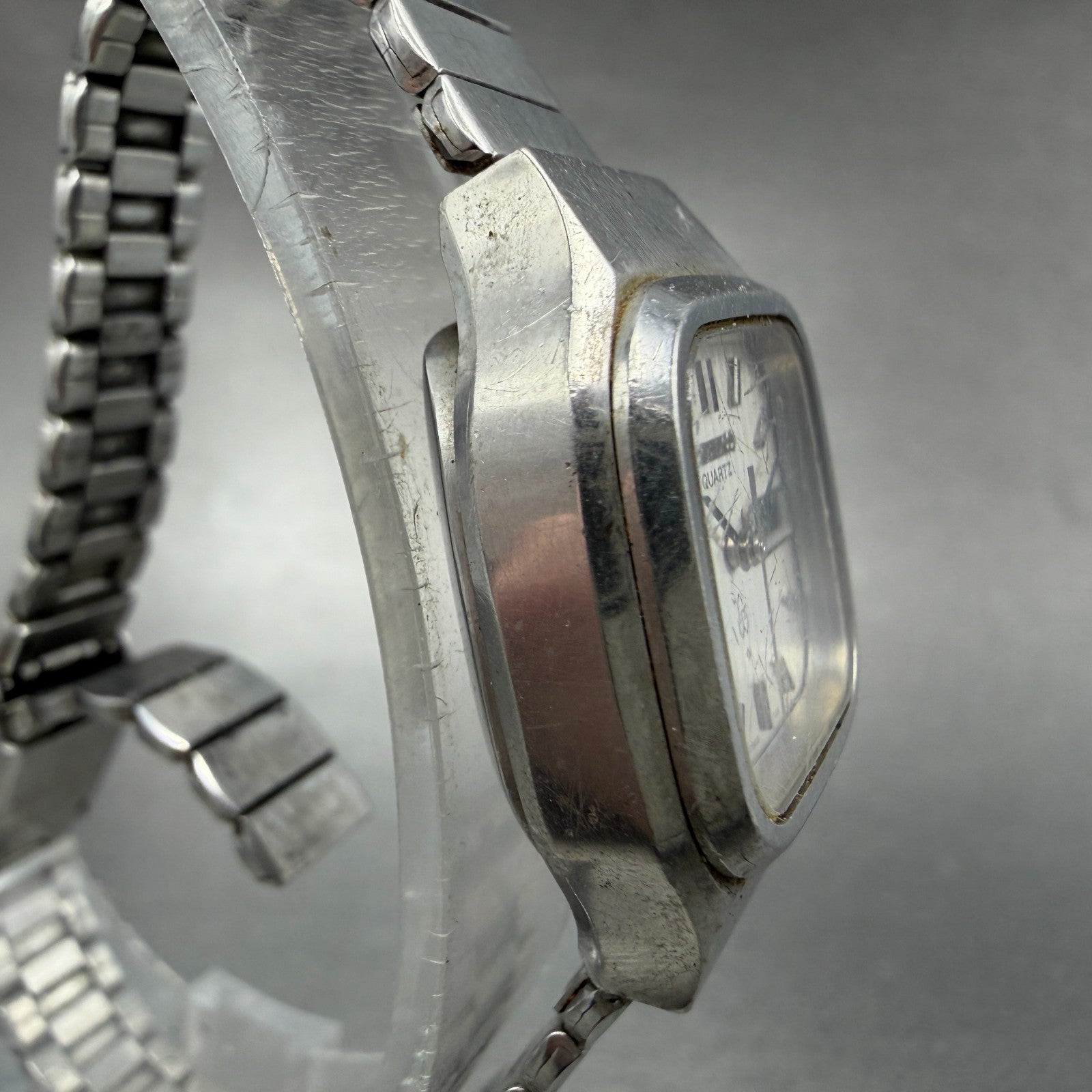 Seiko Watch Women 24mm Silver Dial Silver Tone Daydate 7903-5000 New Battery VTG3