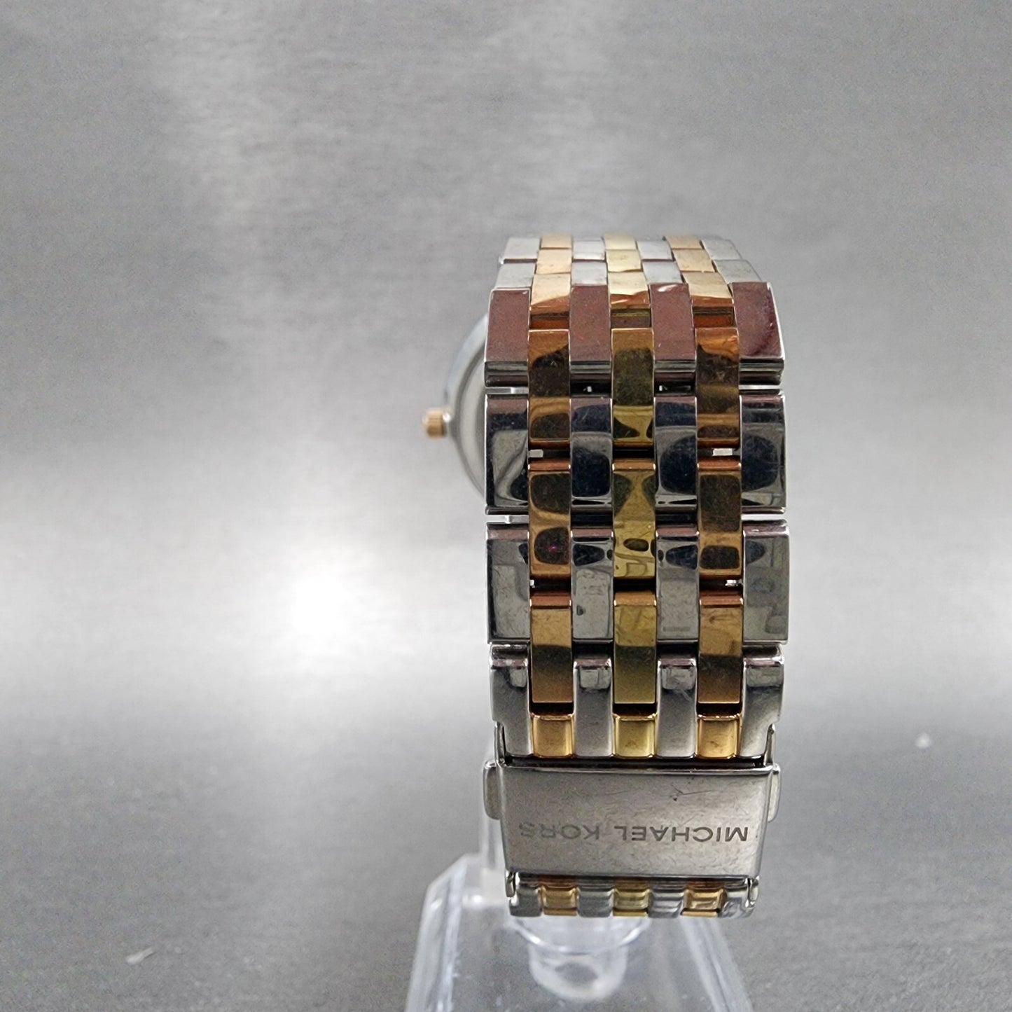 Michael Kors Darci Watch Women 39mm Silver Dial Two Tone Round MK3203 New Batt7