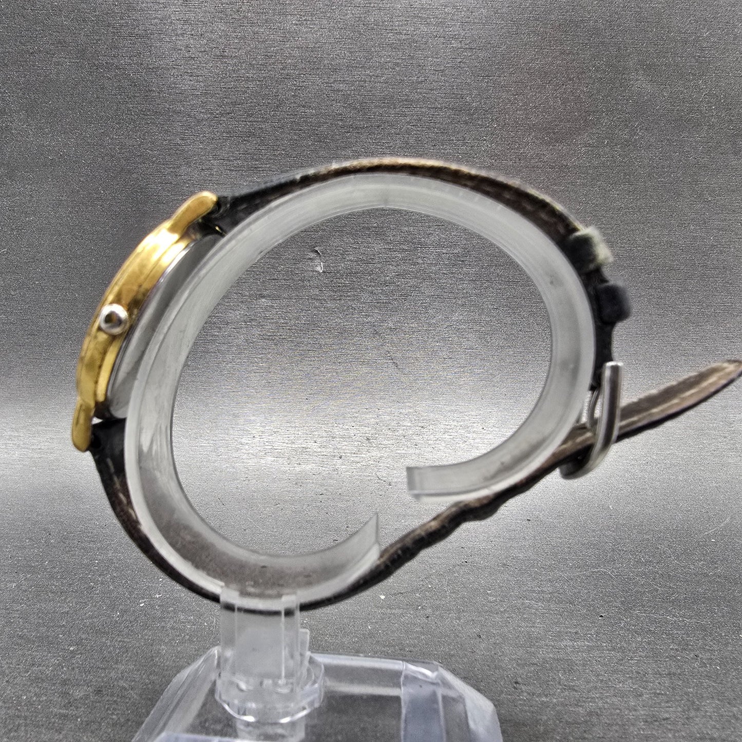 Seiko Watch Men 33mm Cream Dial Gold Tone Round Round V701-2A49 PARTS8