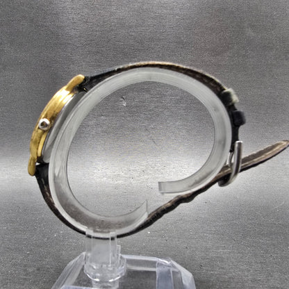 Seiko Watch Men 33mm Cream Dial Gold Tone Round Round V701-2A49 PARTS8