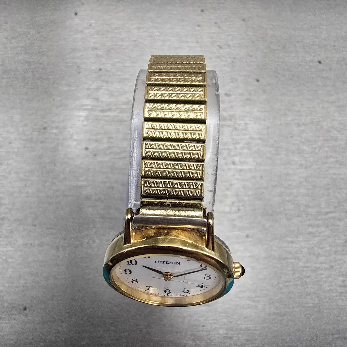 Citizen Watch Women 24mm White Dial Gold Tone Round 5930-K006163 New Battery VTG4