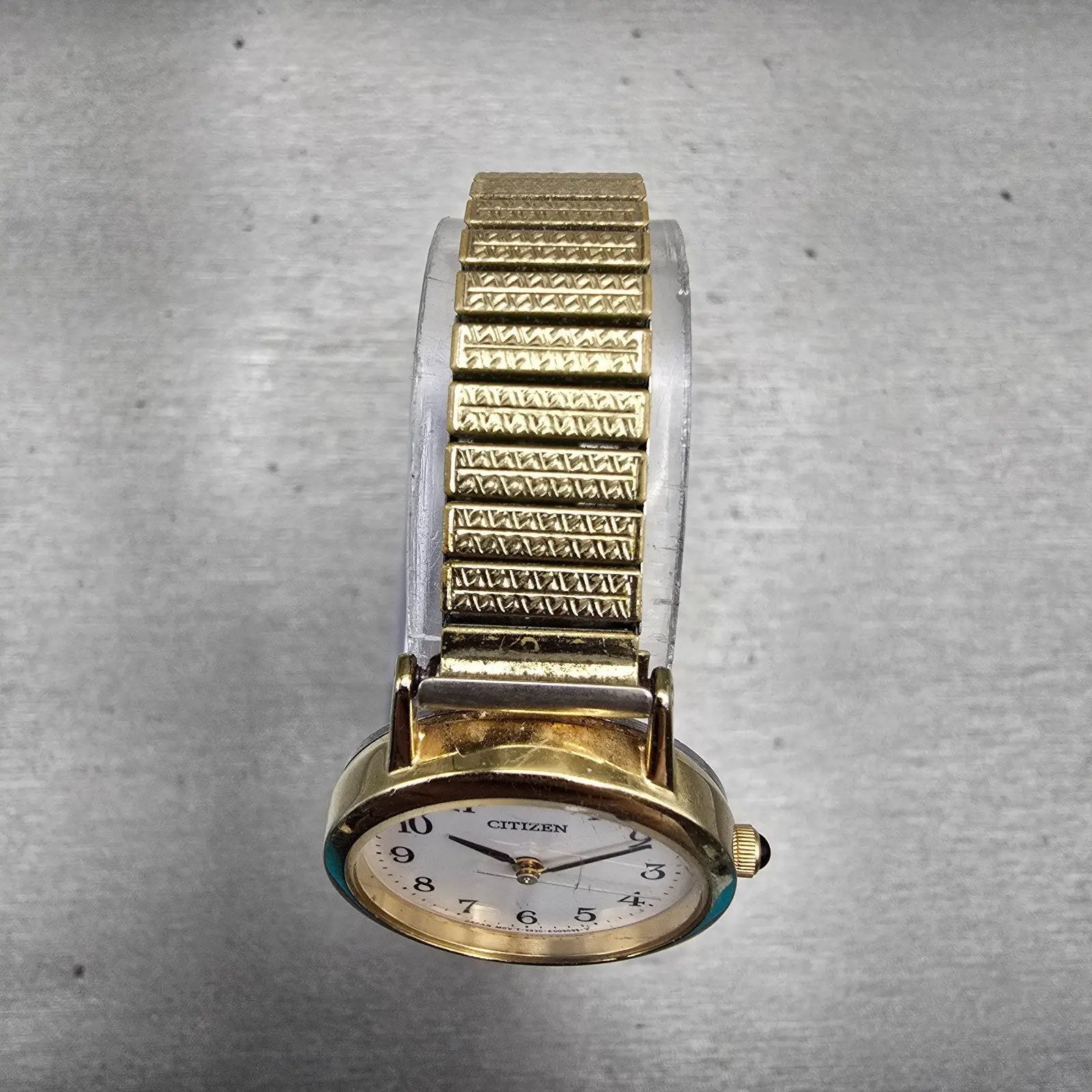 Citizen Watch Women 24mm White Dial Gold Tone Round 5930-K006163 New Battery VTG4