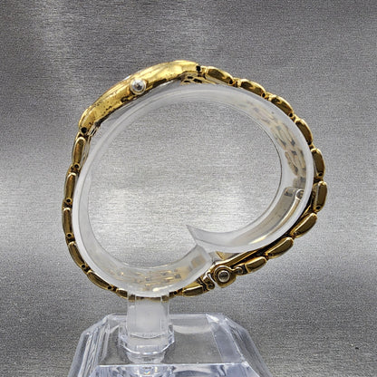 Seiko Watch Women 26mm White Dial Gold Tone Date Round 7N890420 New Battery7