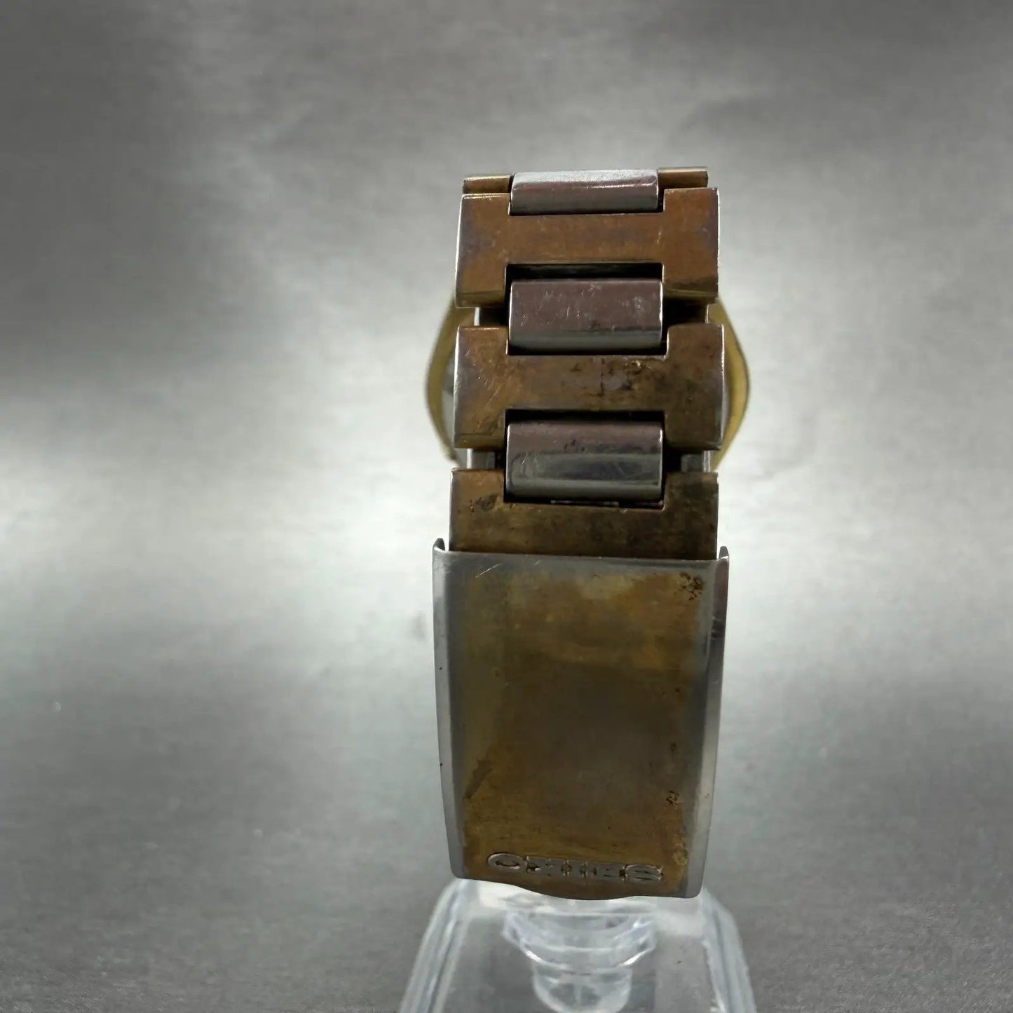 Seiko Automatic Watch Men 38mm Brown Dial Two Tone Daydate 7009-8079 Runs VTG7