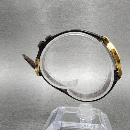 Seiko Watch Women 26mm Champagne Dial Gold Tone Round 1n000d59 New Battery8