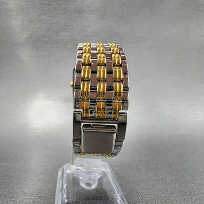 Seiko Tank Watch Men 27mm White Dial Two Tone 5y30-5d60 PARTS