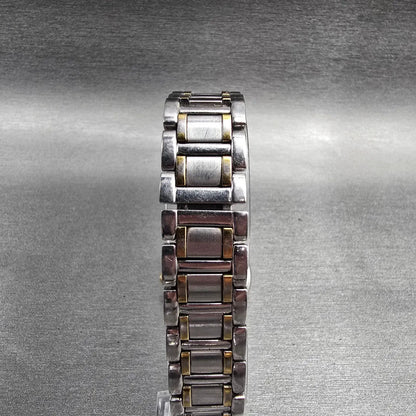 Bulova Diamond Watch Women 26mm MOP Dial Two Tone Date Round 98R107 New Batt 787