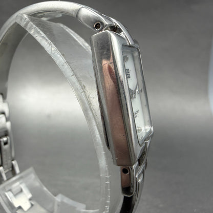 Givenchy Tank Watch Women 17mm MOP Dial Silver Tone Rectangle New Battery3