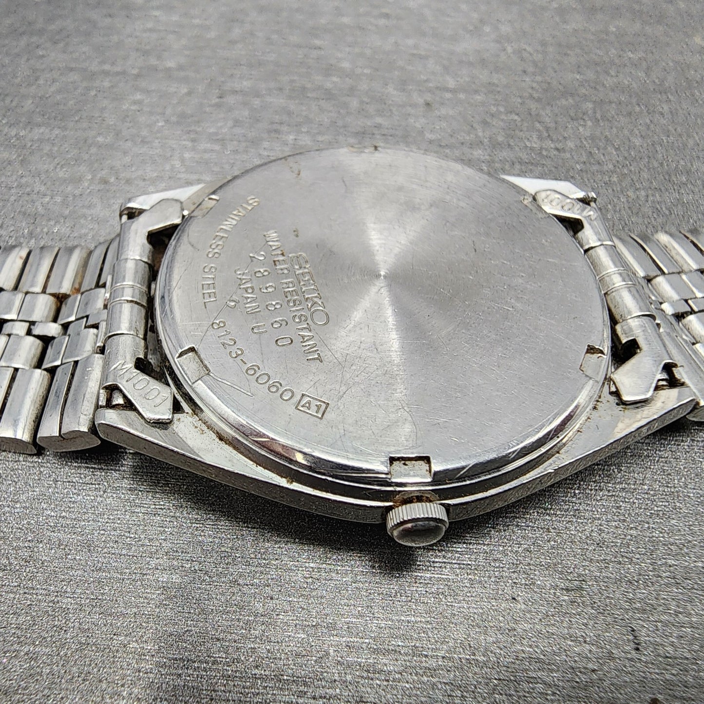 Seiko SQ Watch Men 34mm Blue Dial Steel Daydate Round 81236060 PARTS10