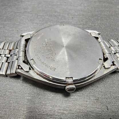 Seiko SQ Watch Men 34mm Blue Dial Steel Daydate Round 81236060 PARTS10