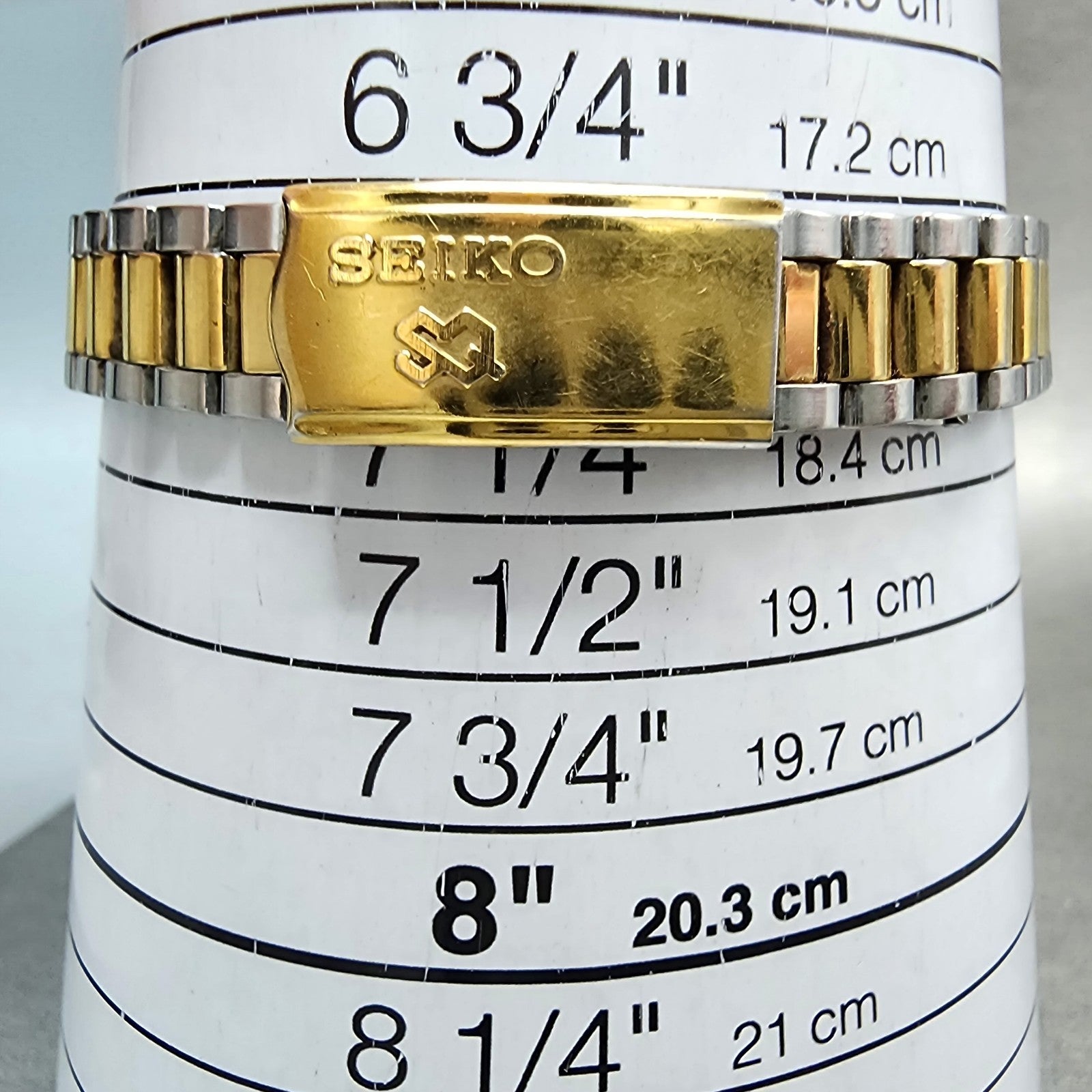 Seiko SQ Watch Women 24mm Gold Dial Two Tone Daydate Round 3E230A60 New Battery10