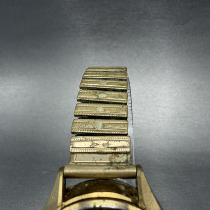 Seiko QZ Watch Men 36mm Silver Dial Gold Tone Date Round 0922-8000 PARTS5