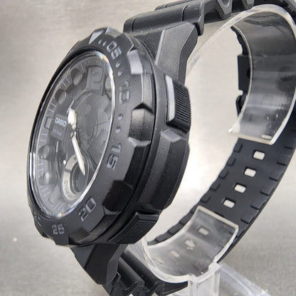 Casio AEQ100 Watch Men 48mm Analog Digital Black World Time Round New Battery2