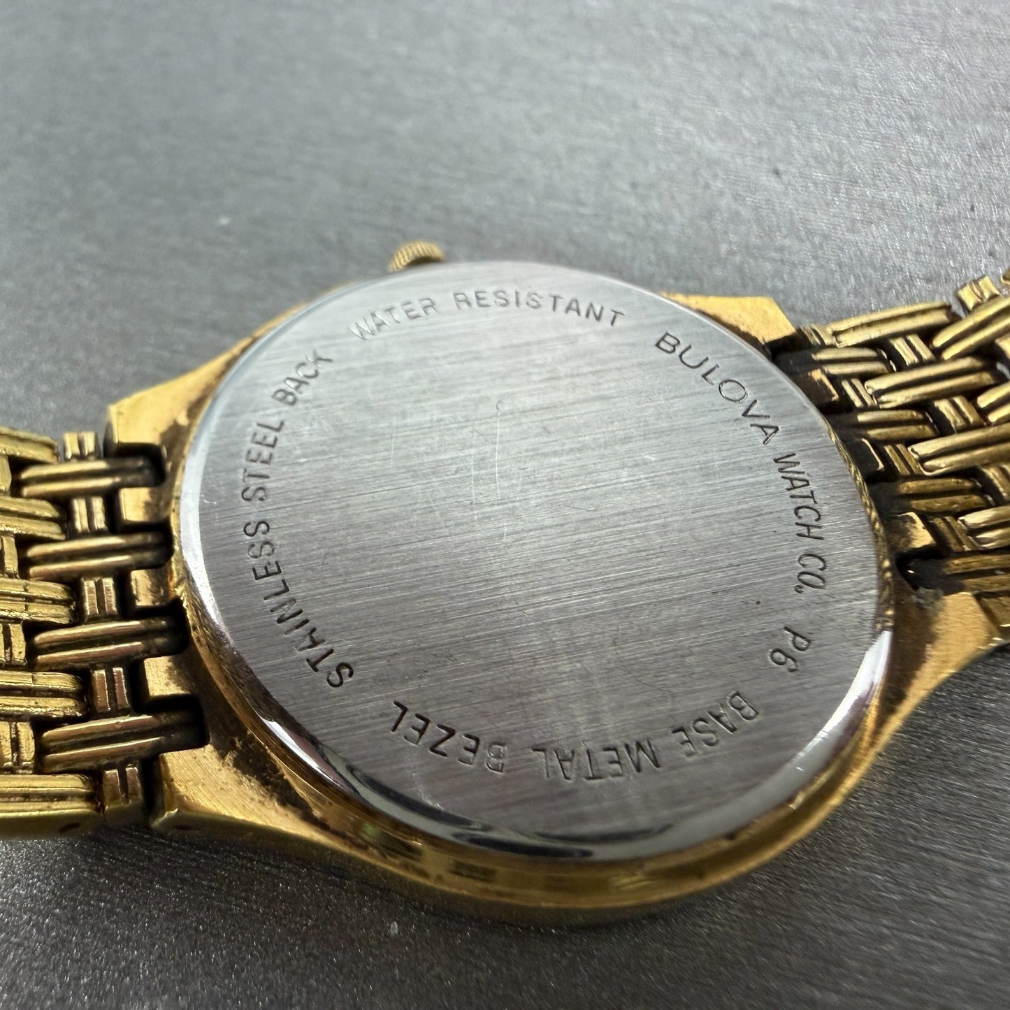Bulova Watch Men 30mm Black Dial Gold Tone Round 92M83 ETA 976.001 PARTS10