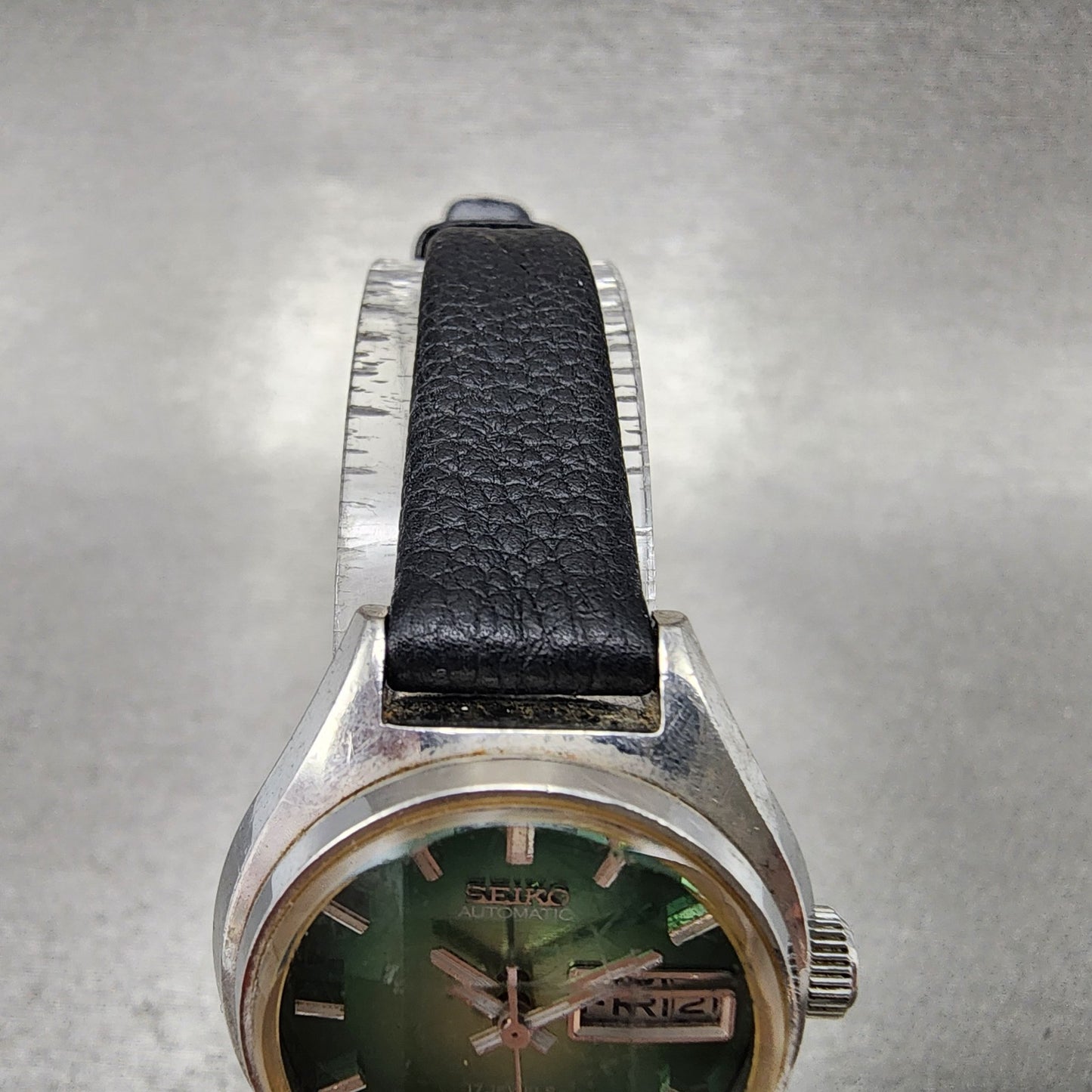 Seiko Automatic Watch Women 24mm Green Dial Silver Tone Daydate 22060300 Runs4