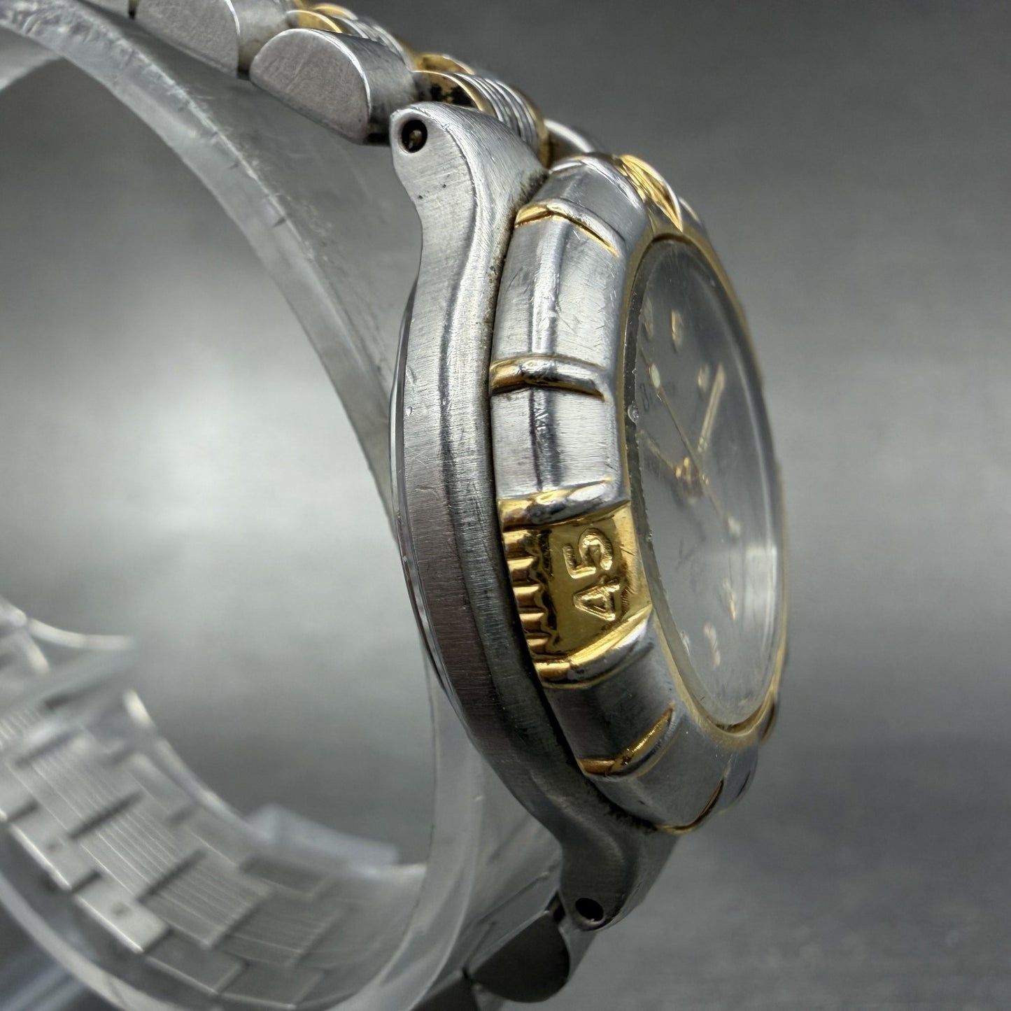 Bulova Marine Star Watch Women 27mm Gray Dial Two Tone Date  New Batt3