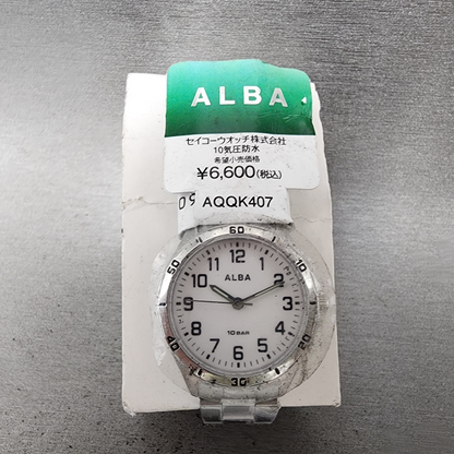 Seiko Alba Watch Women 30mm White Dial Silver Tone VJ21KGV0 New Battery0