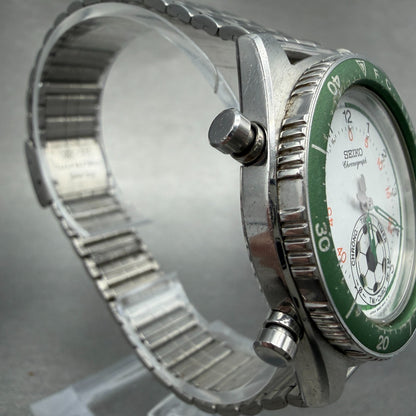 Seiko F.C Timer Soccer Watch Men White Dial Steel Round 8M32-6010 PARTS4