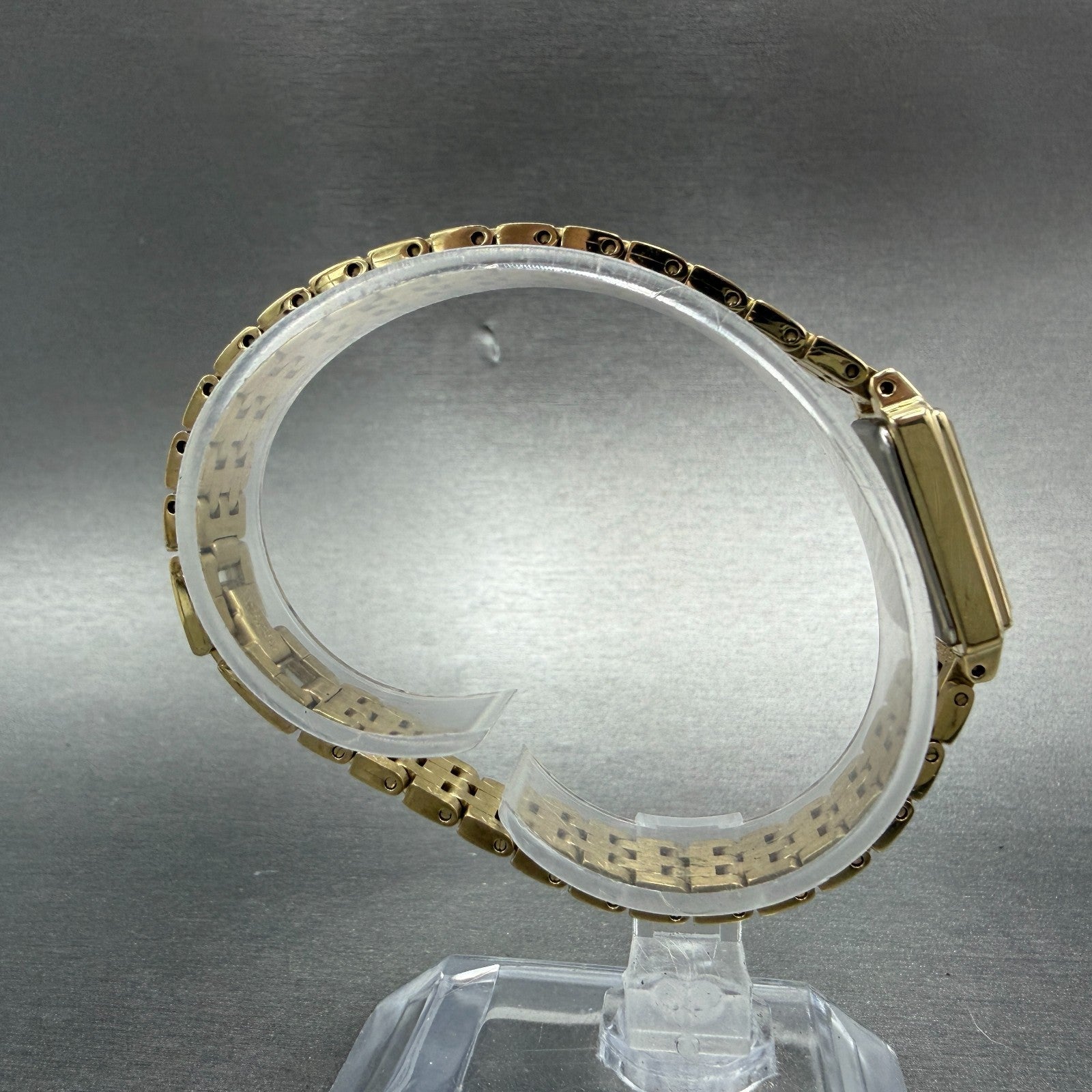 Seiko Tank Watch Women 16mm Champagne Dial Gold Tone 1N01-0FH0 New Battery NHJ8