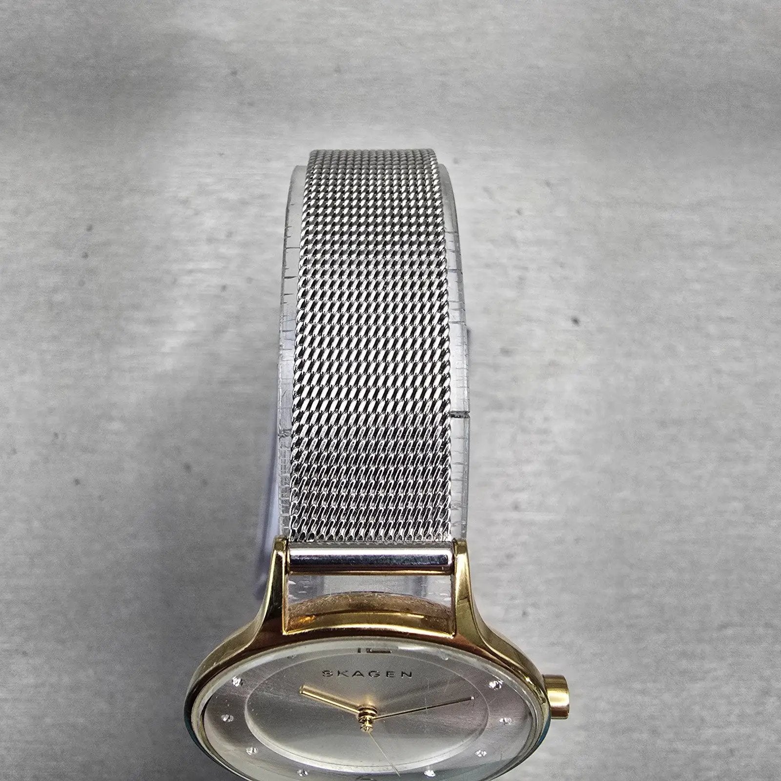 Skagen Anita Watch Women 30mm Silver Dial Gold Tone Round SKW2340 New Battery4