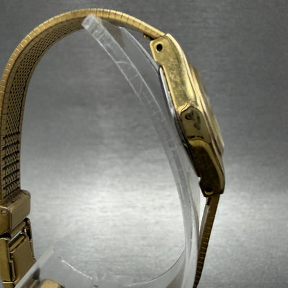 Citizen CQ Watch Women 17mm Champagne Dial Gold Tone 3220-890779 New Battery3
