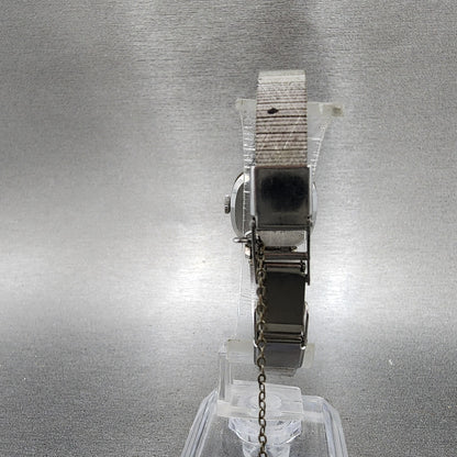 Citizen Automatic Watch Women 21mm White Dial Silver Tone Rectangle Runs VTG7